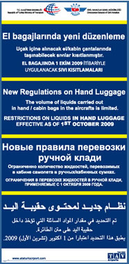 New Regulations on Hand Luggage